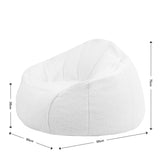 Icon Riviera Pouf Sherpa, Pouf Poire avec Remplissage, Fauteuil Salon Confortable, Fauteuil Chambre, Meuble Salon, Decoration Chambre, Crème