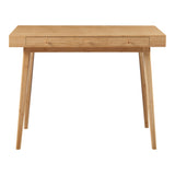 [en.casa] Bureau Style Scandinave avec 3 Tiroirs Table Rectangulaire avec Compartiments de Rangement Poste de Travail pour Coin Télétravail Bambou 100 x 50 x 75 cm Naturel
