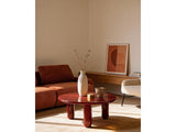 Vente-unique - Table Basse en MDF - Rouge laqué - BENESA
