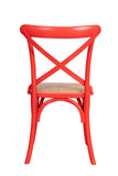 Biscottini Chaise de salle à manger en bois massif Vintage - Chaises de cuisine et salon en rotin Thonet - Chaises intérieures et extérieures rembourrées - Chaise en peluche Rustica Cross