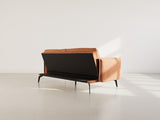 Bestmobilier - Lexie - Canapé Convertible clic-clac 2 Places en Velours côtelé, Terracotta