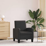 vidaXL Fauteuil Rembourré Canapé de Salon Sofa en Cuir Synthétique Noir