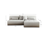 Lisa Design - Onyx - canapé modulable d'angle réversible 4 Places - en Tissu - Vert Sauge