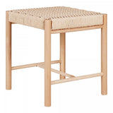 AltoBuy Mindy - Tabouret Hauteur 46,5 cm en Peuplier avec Assise Tressée