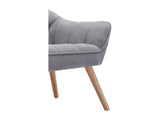 Vente-unique - Canapé 2 Places en Tissu Gris Caserta