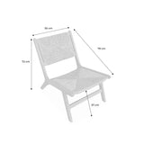 sweeek - Fauteuil Relax de Jardin en Bois et résine Effet Paille. intérieur/extérieur