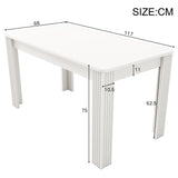 Merax Table à Manger en Bois, Table de Salle à Manger rectangulaire, Table de Cuisine Moderne pour Salon et Salle à Manger, 117 x 68 x 75 cm (L x l x H) - Blanc