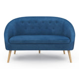 IDMarket - Canapé Banquette Sonia en Velours Bleu