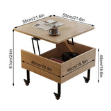 SCBTGKLN Table Basse à Plateau Relevable en Bois, Table D'appoint Mobile, avec roulettes et Compartiment Caché, Table Basse Relevable, Meubles de Salon for Petits Espaces(White)