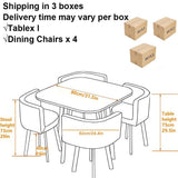 Table de conférence carrée en noyer avec 4 chaises - Mobilier de salle à manger en bois pour bureau, réception, club, cuisine et cafés