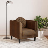 Fauteuil avec Coussin Marron Velours,Fauteuil Velours Confortable et Moderne pour Salon et Chambre Canapés et divans, Salon
