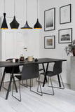 bamyum Lot de 4 Suspension Luminaire Industrielle de 26 cm pour Salle à Manger, Lustre Salon de, Lustre Bureau E27 en Métal, Vintage Lampe pour Chambre, Cuisine, Couloir, Café, Bar, Restaurant, Noir