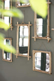 IB Laursen Miroir avec bord en bambou 35,5 x 22 cm