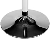 CLP Table De Bar Haute I Table Haute Mange Debout I Table en Métal Ronde avec Plateau en Verre I Stable, Couleur:Verre Clair