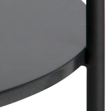 Furniture To Go Table Basse Ronde Goldington Marron avec Effet marbre