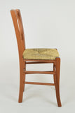 t m c s Tommychairs - Set 2 chaises Cross pour Cuisine, Bar et Salle à Manger, Robuste Structure en Bois de hêtre peindré en Couleur Cerisier et Assise en Paille