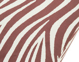 Lisa Design - Onyx - canapé Droit 2 Places zèbre en Velours, Marron/Blanc
