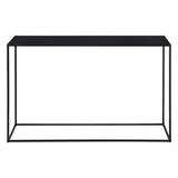 Table Console Table d'Appoint Industriel en Métal Résistant 74 x 115 x 32 cm Noir Mat