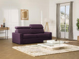 Vente-unique - Canapé 2 Places Convertible Express en Tissu Violet - Couchage 120 cm - Matelas 22 cm avec mémoire de Forme Vizir