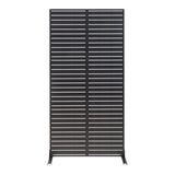 casa.pro Cloison de Séparation Intérieur Paravent Séparateur de Pièce Design Moderne pour Délimiter Différentes Espaces avec Motif Décoratif Salon Séjour Bureau Acier Galvanisé 200 x 100 x 50 cm Noir
