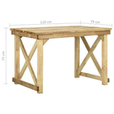 Yongdu Table de Jardin,Table de Jardin Exterieur,Table de Jardin Terrasse,Table à Dîner de Jardin Table de Jardin 110x79x75 cm Bois de pin imprégné
