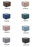 LIKMA Pouf Tabouret Marron Velours Effet 3D 46x35x46 cm – Repose-Pieds Style Ottoman, Banquette Moderne Tissu Jasmine