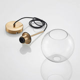 Lindby Suspension en verre Tiruma à intensité variable (Moderne) Bronze Métal e. a. pour Salon & Salle manger (1 lampe,à E27), Luminaire, Lampe plafond, Luminaire Plafonnier,