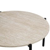 Milton & Oldbrook Set de Table Basse Aragon Look Travertin