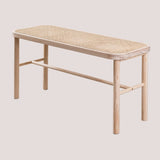 SKLUM Banc en rotin et Bois Riolut Marron Naturel