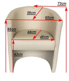 MartHome Cocktailsessel Club Tom - Hocker en Similicuir, Fauteuil pour Salon, Bureau, Hôtel - Siège, Mobilier d'hôtel. Chaise Rembourrée, Fauteuil de Club, Fauteuil Lounge, Fauteuil Cocktail (Rouge)