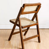 Mgchowue Lot de 2 Chaise Pliante en Rotin, Rétro Dossier Chaise de Loisirs en Bois Massif, Simple Chaise de Salle À Manger pour Salle À Manger Salon Jardin (Color : 1pcs)