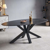 Milton & Oldbrook Table de Salle à Manger 200 cm Avila Céramique Noir