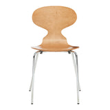 [en.casa] Lot de 4 chaises de Salle à Manger Empilables avec Siège Confortable Construction Robuste Capacité 150 kg Salon Bureau Coque Contreplaqué de Bouleau Métal 80 x 47 x 48 cm Effet Noyer Chrome
