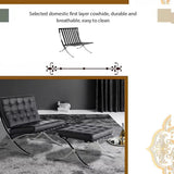 Chaise longue avec pouf, aspect antioxydant, forte capacité portante et haute résistance à la flexion, chaise de réception pour négociation d'invités d'affaires, pour chambre à coucher, bureau
