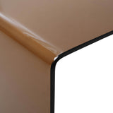 Oviala Table Basse rectangulaire L110 cm en Verre trempé Marron
