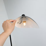 Alpinaluz Lampadaire trépied avec écran orientable - Design avant-gardiste en aluminium noir mat, culot E27, 160 cm, éclairage intérieur pour salon ou studio
