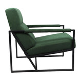 SVITA Chris Fauteuil de salon rembourré avec accoudoirs, vert foncé