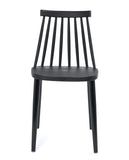 KAYELLES Lot de 2 chaises de Cuisine Noires bistrot café rétro à barreaux, Pieds métal Peint BAO (Noir)