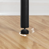 HOOBRO Lot de 2 Tabourets de Bar, Tabouret de Petit-déjeuner rembourrés en PU, Chaises Hautes avec Repose-Pieds, Facile à Assembler et à Nettoyer, pour Cuisine, Restaurant, Café, Noir EBB30BY01