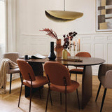 Atmosphera - Suspension Arlo - Abat-jour en Métal Doré D80cm - Ampoule Non Incluse E27 25W - Luminaire pour Salon, Cuisine, Bureau, Chambre