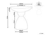 Beliani Table d'Appoint Effet Terrazzo Forme Contournée Ronde 52 cm Résistant Blanc Cassé Caffi
