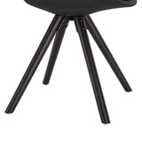 WOLTU Lot de 4 Chaises de Salle à Manger Chaises de Cuisine en Velours,Chaises de Relax Nouveau Design Noir BH196sz-4