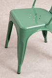 SKLUM Lot de 4 Chaises Empilables LIX Vert Choux Salle à Manger Cuisine Style Industriel Finition Gloss