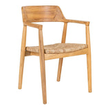 AltoBuy Vancouver - Lot de 2 Chaises en Bois de Sungai et Assise en Paille Naturelle