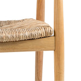 AltoBuy Vancouver - Lot de 2 Chaises en Bois de Sungai et Assise en Paille Naturelle