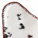 vidaXL Chaise Papillon Marron et Blanc Cuir de Vache, Fauteuil, Chaise Longue, Chaise Papillon en Cuir, fauteuils, chaises Longues