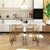 CosmoLiving by Cosmopolitan Table à manger Astor, 64" x 36" x 30", blanc