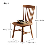 NCLOYN Chaises de Salle à Manger Windsor, Chaise de Cuisine en Bois Massif avec Dossier à Barreaux, Chaise de Ferme en Chêne pour Salle à Manger, Cuisine, Restaurant(4 Pack, Walnut)