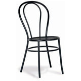 Addecor - Lot de 2 chaises de Salle à Manger - modèle Edna - Couleur Noire - 89 x 36 x 40 cm - chaises de Salon en Fer et Bois - idéales pour Les projets d'hôtellerie