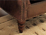Vente-unique - Fauteuil 100% Cuir Edouard - Marron